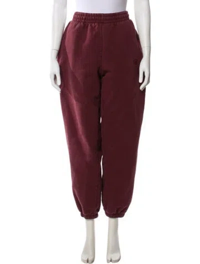 Pre-owned Anine Bing Sweatpants In Burgundy