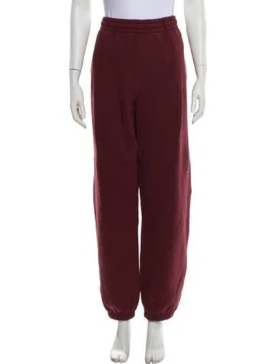 Pre-owned Anine Bing Sweatpants In Burgundy
