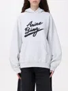 Anine Bing Harvey Logo Jersey Sweatshirt Hoodie In Grey