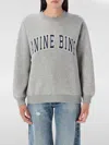 Anine Bing Grey Crew Neck Sweatshirt With Bold Lettering In Gray