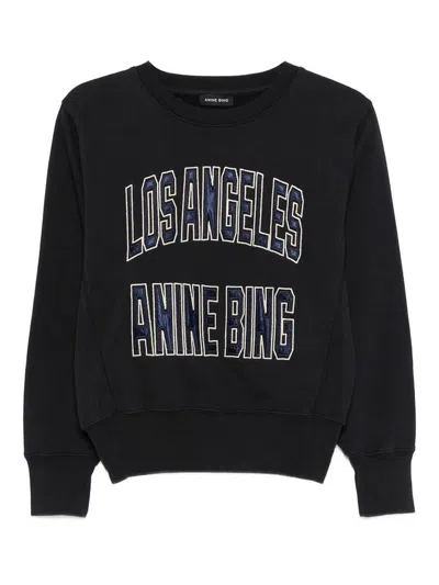 Anine Bing Mini Shrunken Graphic Tee In Black