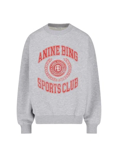 Anine Bing Sweatshirt "miles" In Gray