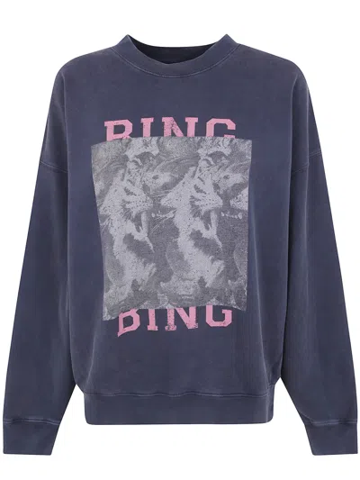 Anine Bing Sweatshirt "miles" Tiger Bing In Blue