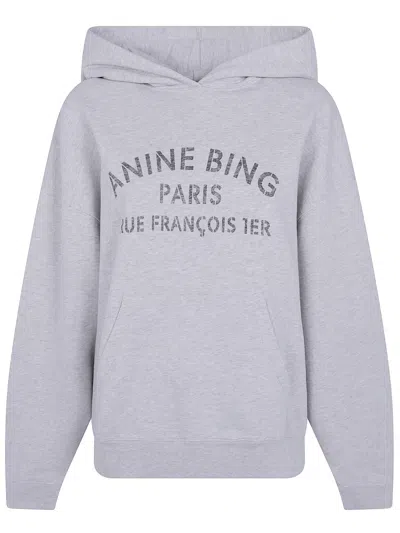 Anine Bing Harvey Sweatshirt Paris Stencil In Blue