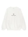 Anine Bing Jaci Sweatshirt Monogram In Ivory In White
