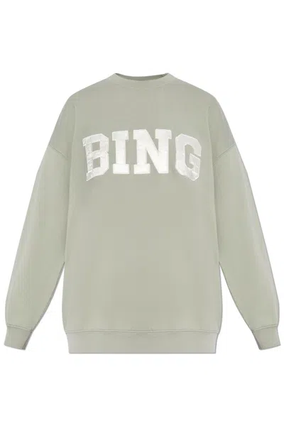 Anine Bing Tyler Cotton Crewneck Sweatshirt In Green