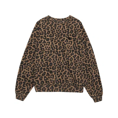 Anine Bing Sweatshirts Brown, Black In Animal Print