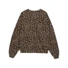 Anine Bing Miles Sweatshirt Black And Brown In Animal Print