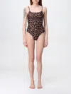 Anine Bing Leopard-print Bodysuit In Braun