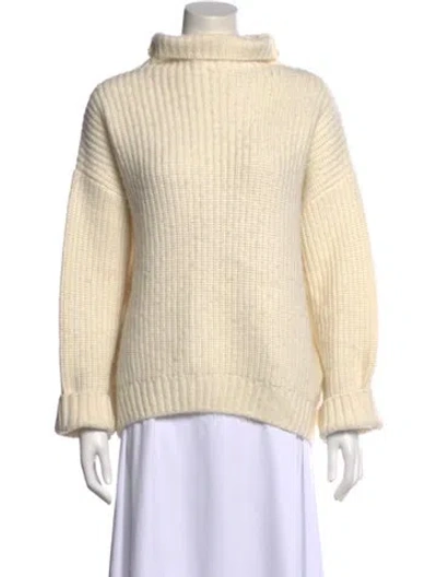 Pre-owned Anine Bing Sydney Alpaca Sweater In Neutral