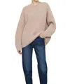 Anine Bing Sydney Crew Sweater In Camel