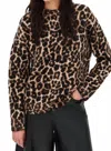 Anine Bing Sydney Crew Sweater In Leopard In Multi