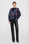 ANINE BING ANINE BING SYDNEY CREW SWEATER IN MULTI DIAMOND