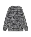Anine Bing Sydney Crew Sweater Black And White In Black