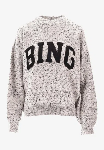 Anine Bing Sydney Knitted Sweater In Gray