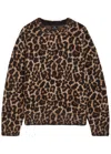 Anine Bing Sydney Leopard-intarsia Brushed Wool-blend Jumper In Animal Print