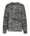 Anine Bing Sydney Crew Sweater Black And White In Multi-color