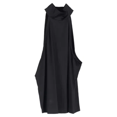 Anine Bing Sylvia Satin Halterneck Top In Black Silk