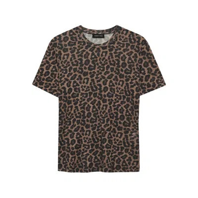 Anine Bing Beth Mini Dress Black And Brown Leopard In Animal Print