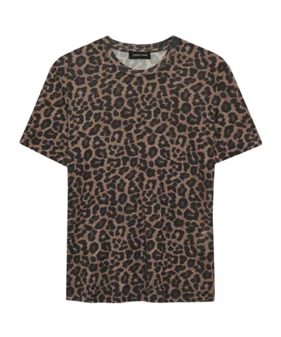 Anine Bing Beth Mini Dress Black And Brown Leopard In Animal Print