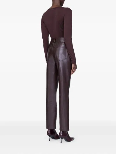 Anine Bing Sylvie Long Sleeve Tee - Dark Brown