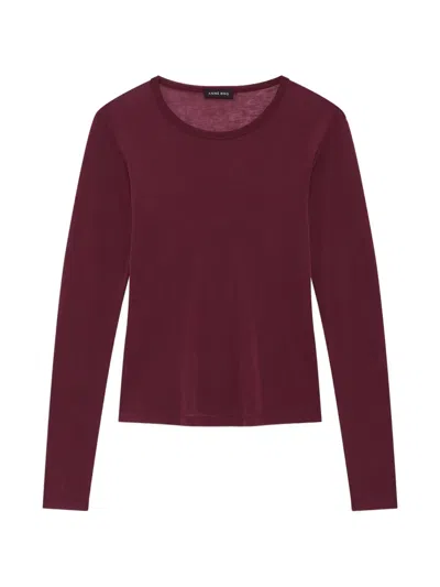 Anine Bing Sylvie Long-sleeve T-shirt In Red