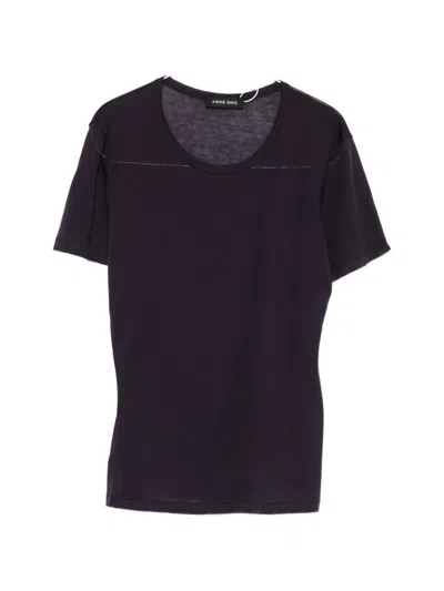 Anine Bing Sylvie Crew-neck Short-sleeve T-shirt In Black