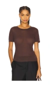 Anine Bing Sylvie Tee In Brown