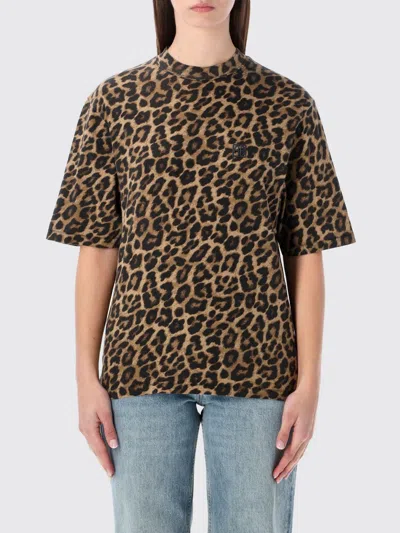 Anine Bing Beth Mini Dress Black And Brown Leopard In Animal Print