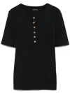 Anine Bing Striped Long Sleeve Tshirt In Nero