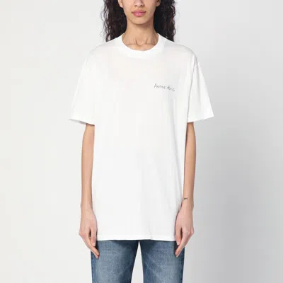 ANINE BING ANINE BING T-SHIRT WALKER LYRICS IVORY