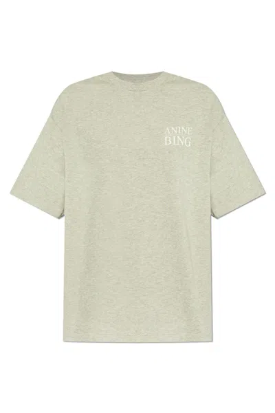 Anine Bing T-shirt With Print In Grey