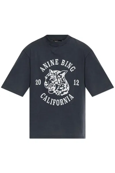 ANINE BING ANINE BING T-SHIRT WITH PRINT
