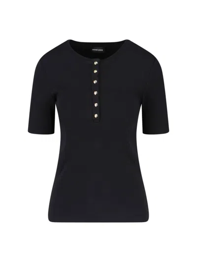Anine Bing T-shirts And Polos In Black