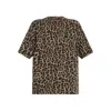 Anine Bing Beth Mini Dress Black And Brown Leopard In Animal Print