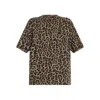 Anine Bing Beth Mini Dress Black And Brown Leopard In Brown