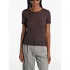 Anine Bing Sylvie T-shirt In Brown Wool And Polyester In Purple