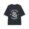 Anine Bing Avi Tee Collegiate Leopard In Washed Charcoal In Grey