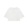 Anine Bing Myers Cropped Tee Ivory In White
