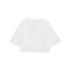 Anine Bing Myers Cropped Tee Woman White In White