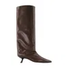 Anine Bing Hilda Pointed-toe Tall Boots In Brown