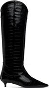 Anine Bing Tall Rae 40mm Crocodile-embossed Boots