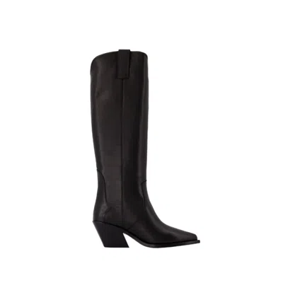 Anine Bing Tall Tania Boots - Leather - Black