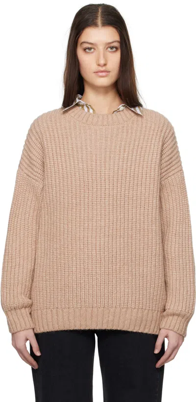 Anine Bing Tan Sydney Crew Jumper In Cream