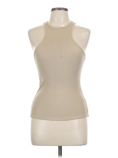 Pre-owned Anine Bing Tank Top Tan Halter Neckline Tops In Brown
