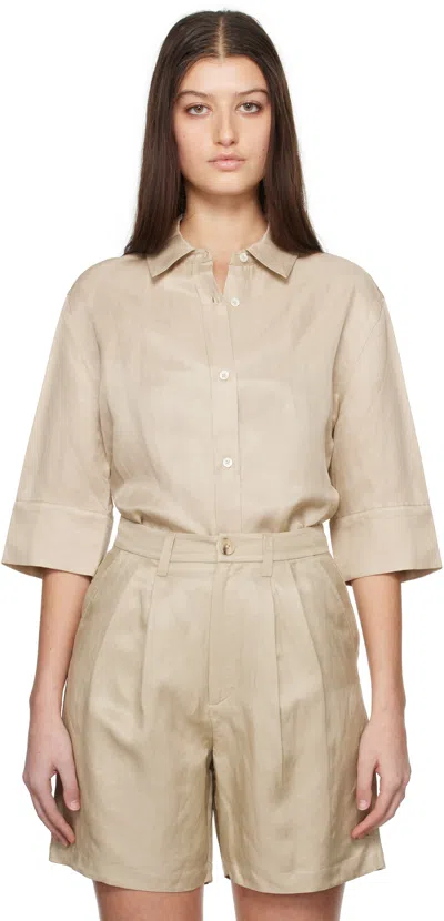 Anine Bing Taupe Mary Shirt