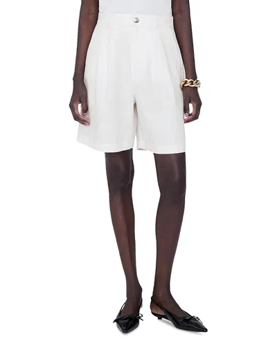 Anine Bing The Carrie Pleated Shorts In White