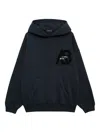 Anine Bing The Jaci Logo-appliqué Hoodie In Blue