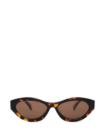Anine Bing The Nice Oval-frame Sunglasses In Multi