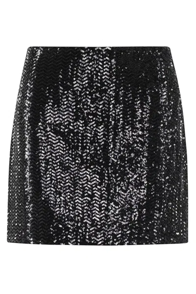 ANINE BING TIERRA SEQUIN EMBELLISHED MINI SKIRT
